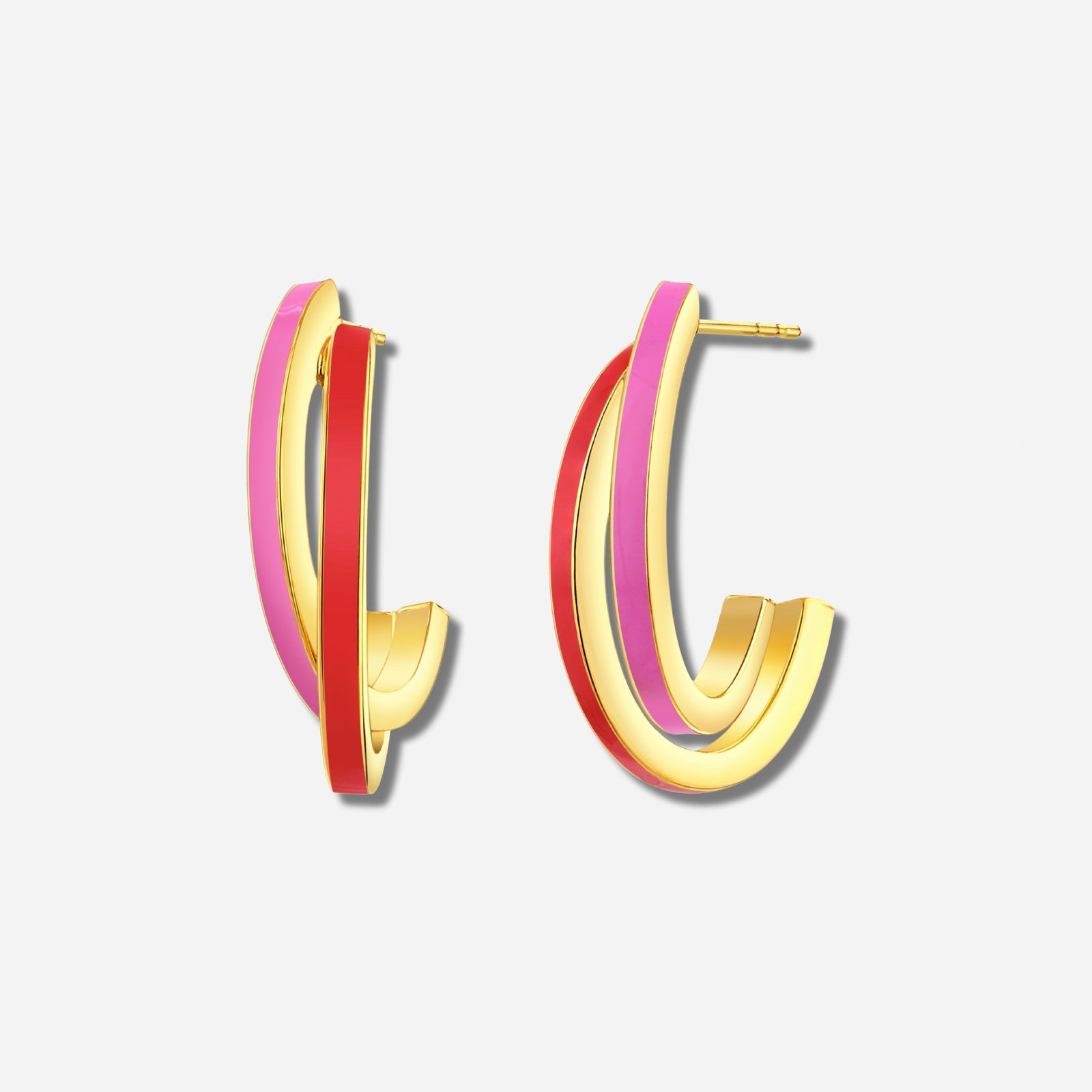 925 STERLING SILVER EARRINGS WITH ENAMEL