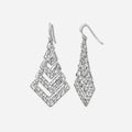 925 STERLING SILVER V SHAPE CHANDELIER EARRINGS