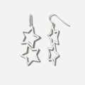 925 STERLING SILVER DANGLED STAR EARRINGS