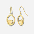 925 STERLING SILVER LIGHT WEIGHT HEART DANGLE EARRINGS