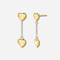 925 STERLING SILVER LIGHT WEIGHT DANGLE HEART EARRINGS