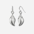 925 STERLING SILVER DANGLED CONCH EARRINGS