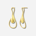 925 STERLING SILVER WITH 14K GOLD PLATED PAISLEY DESIGN EARRINGS