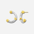 925 STERLING SILVER FANCY HOOP EARRINGS