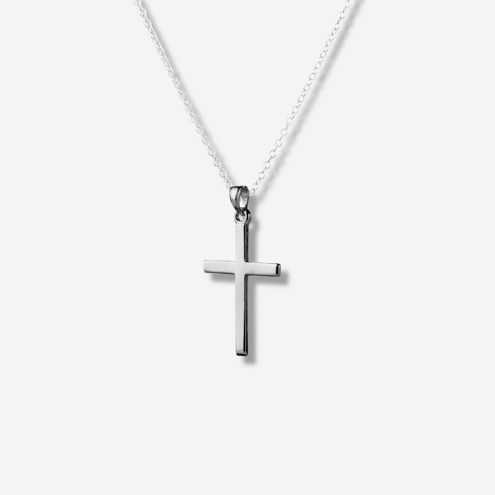 925 STERLING SILVER CLASSIC PLAIN CROSS PENDANT