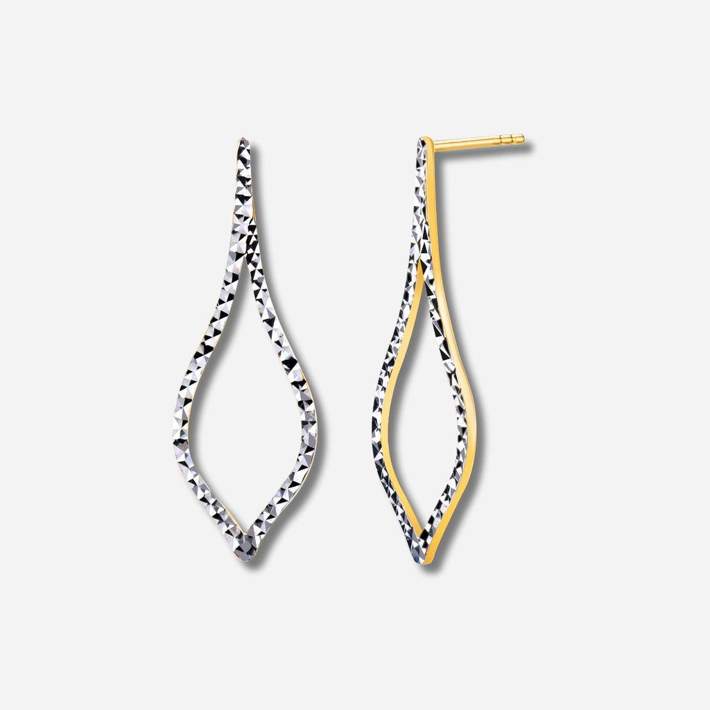 925 STERLING SILVER DROP SHAPE EARRINGS