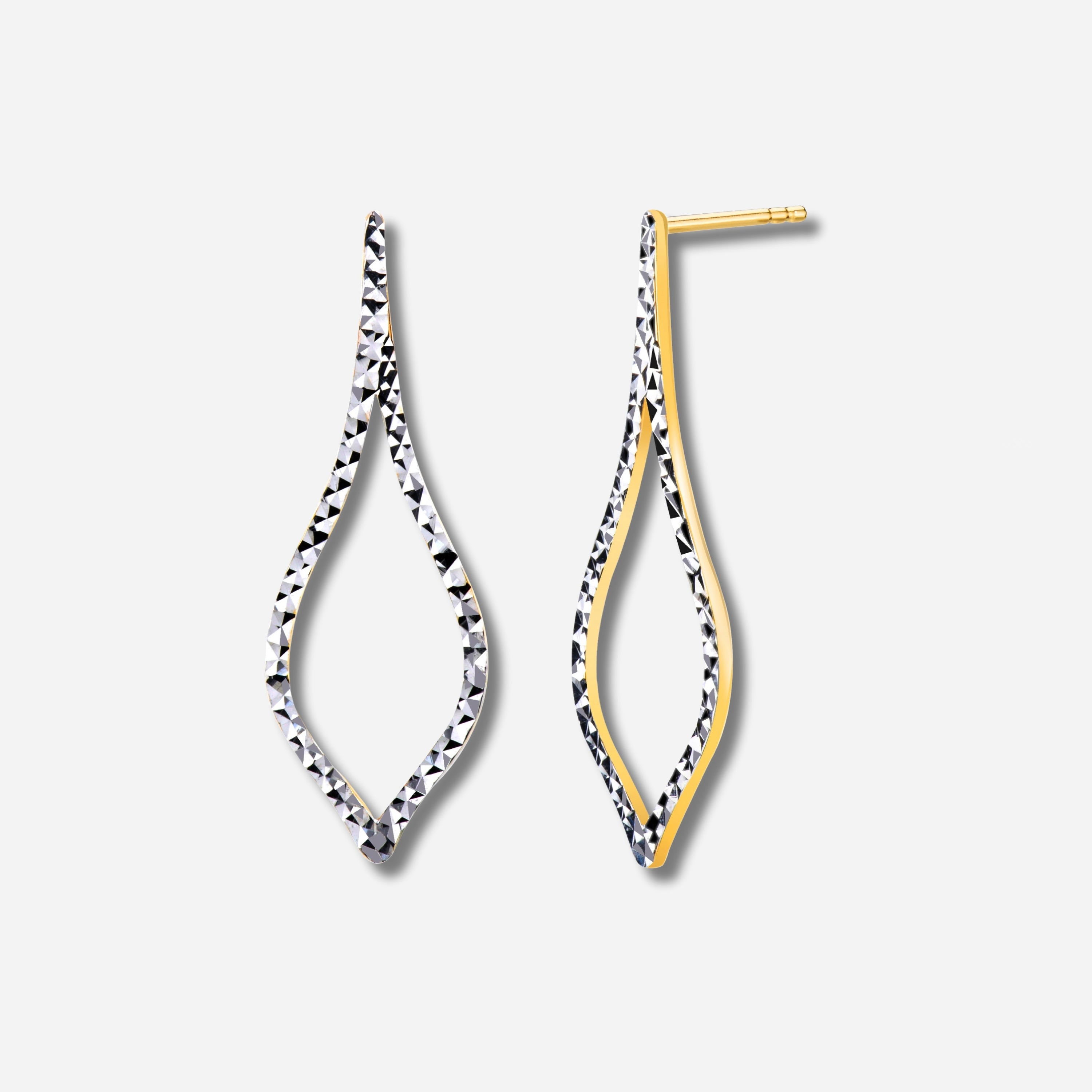 925 STERLING SILVER DROP SHAPE EARRINGS