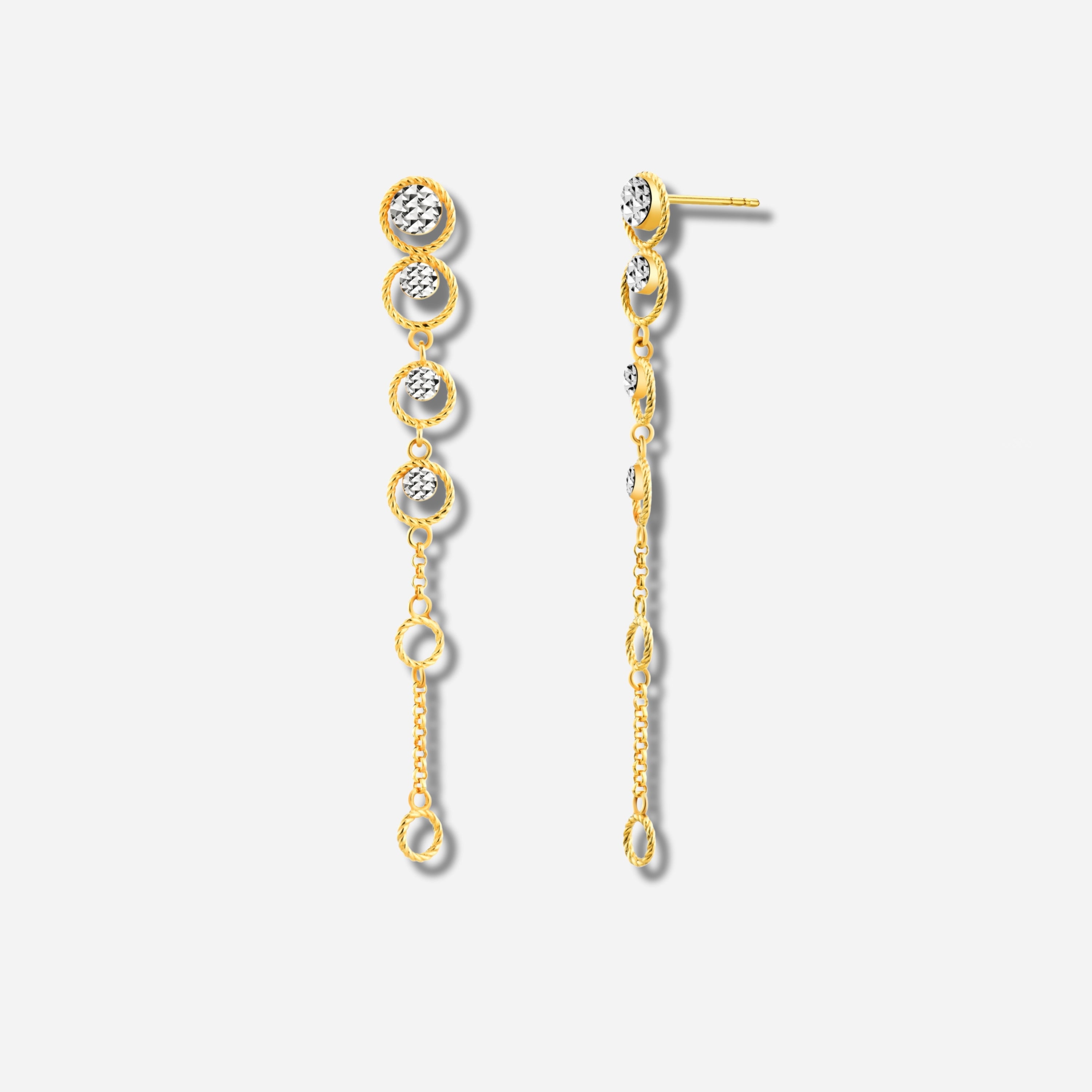 925 STERLING SILVER LINEAR DANGLE DROP EARRINGS