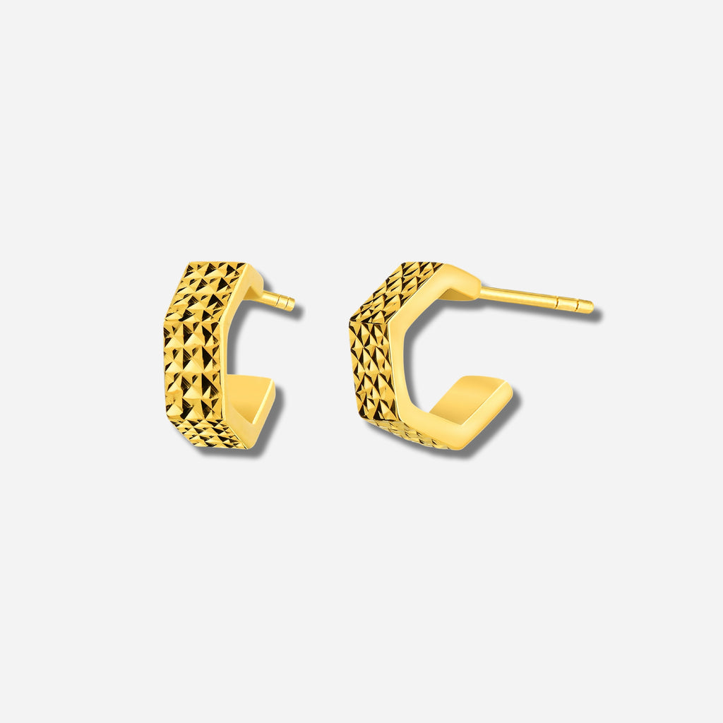 925 STERLING SILVER GEOMATRIC STUD EARRINGS