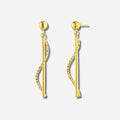925 STERLING SILVER FANCY SWIRL DANGLE EARRINGS