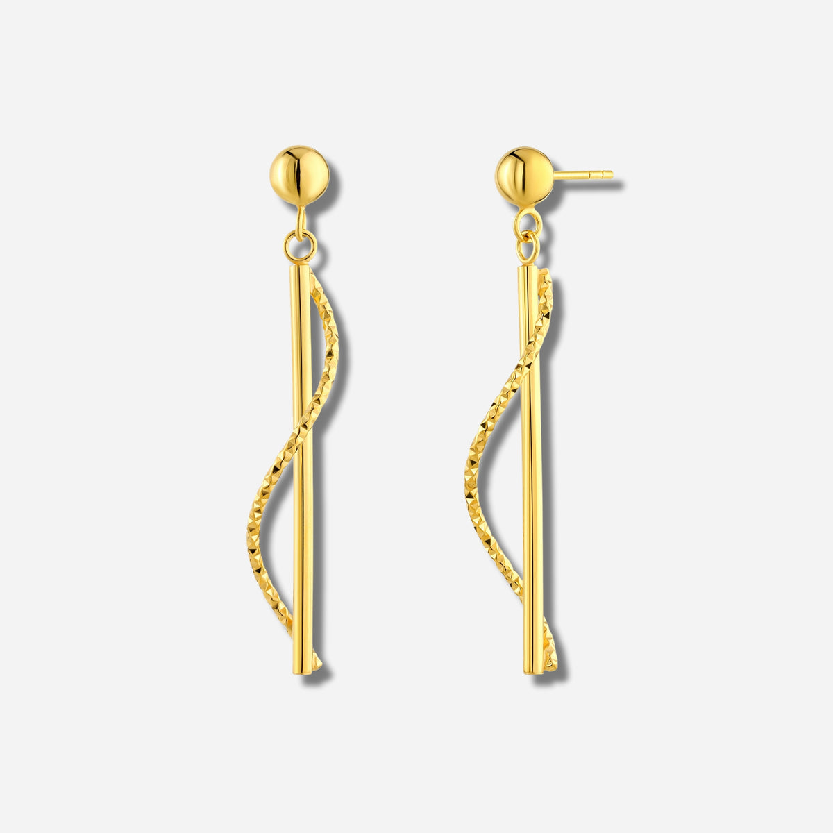 925 STERLING SILVER FANCY SWIRL DANGLE EARRINGS