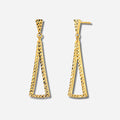 925 STERLING SILVER FAN DANGLE EARRINGS