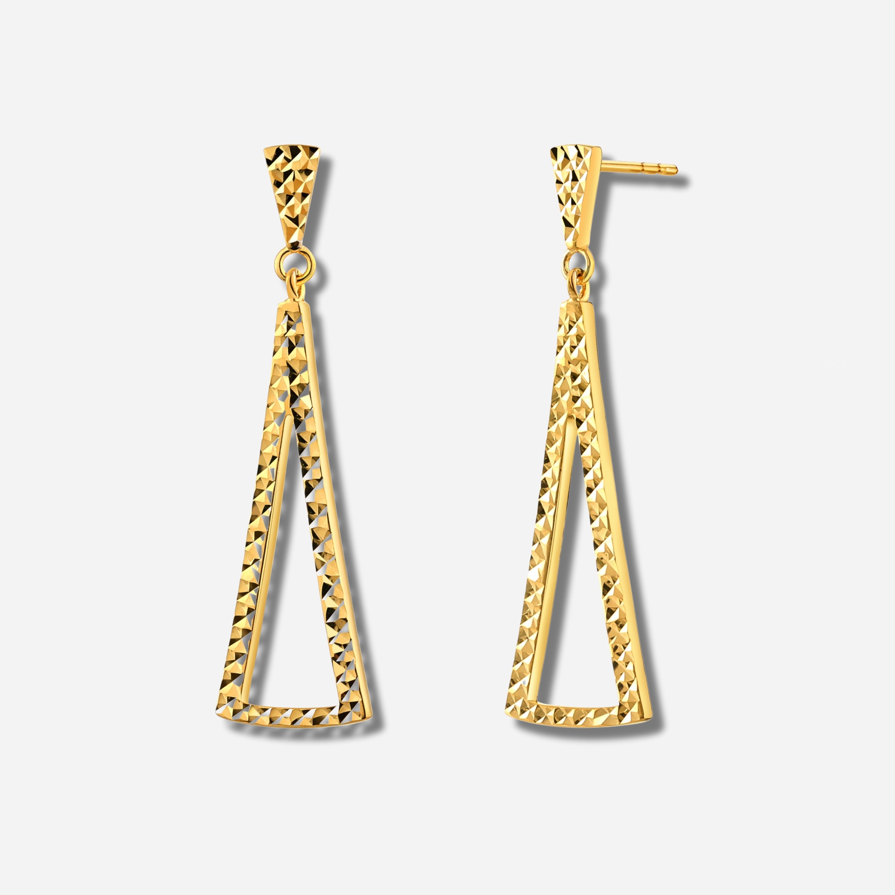 925 STERLING SILVER FAN DANGLE EARRINGS