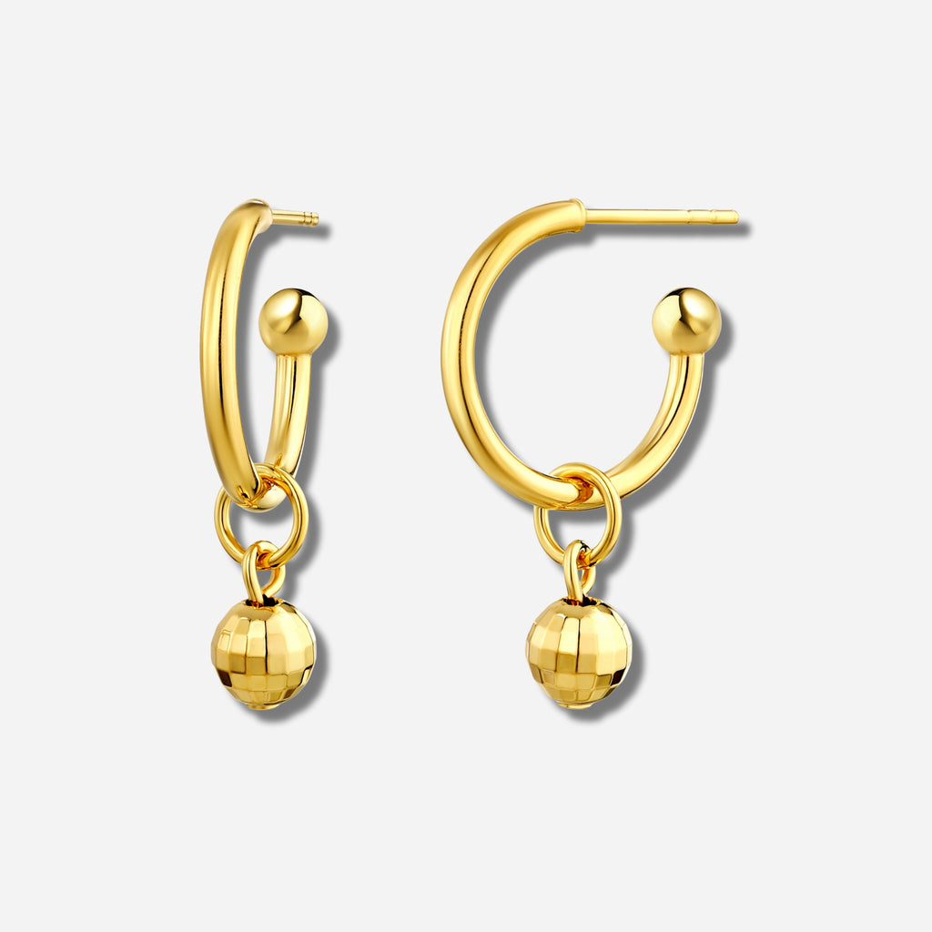 925 STERLING SILVER LIGHT WEIGHT DANGLED C HOOP EARRINGS