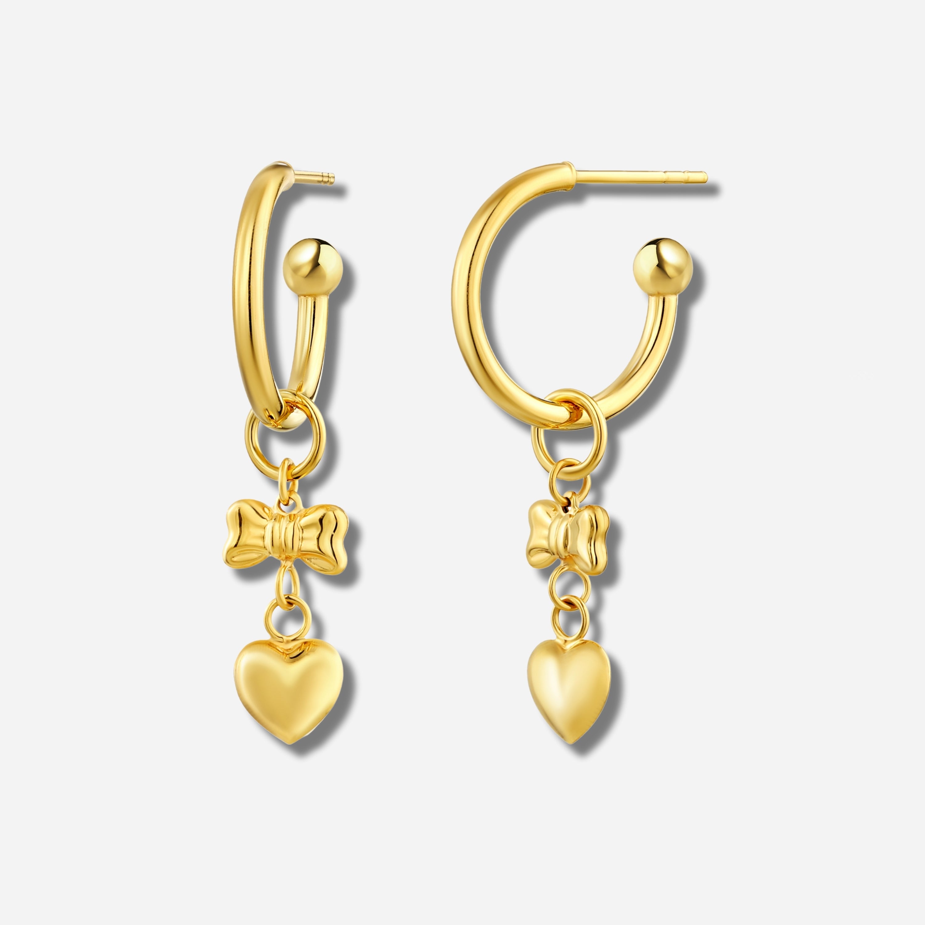 925 STERLING SILVER DANGLED LIGHT WEIGHT HOOP EARRINGS