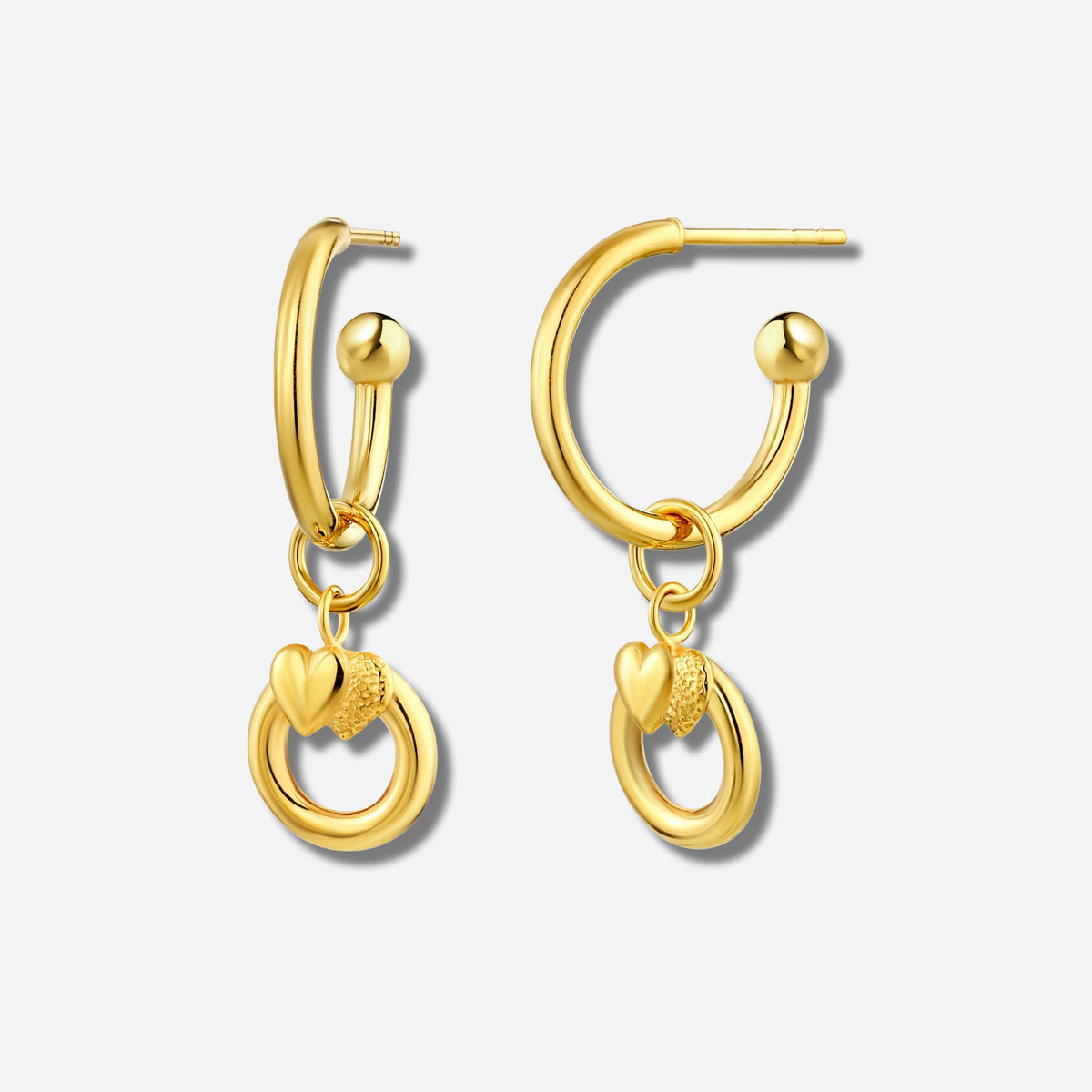 925 STERLING SILVER FANCY DANGLED HOOP EARRINGS