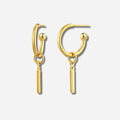 925 STERLING SILVER LIGHT WEIGHT DANGLED HOOP EARRINGS