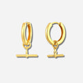 925 STERLING SILVER LIGHT WEIGHT DANGLED HUGGIE EARRINGS