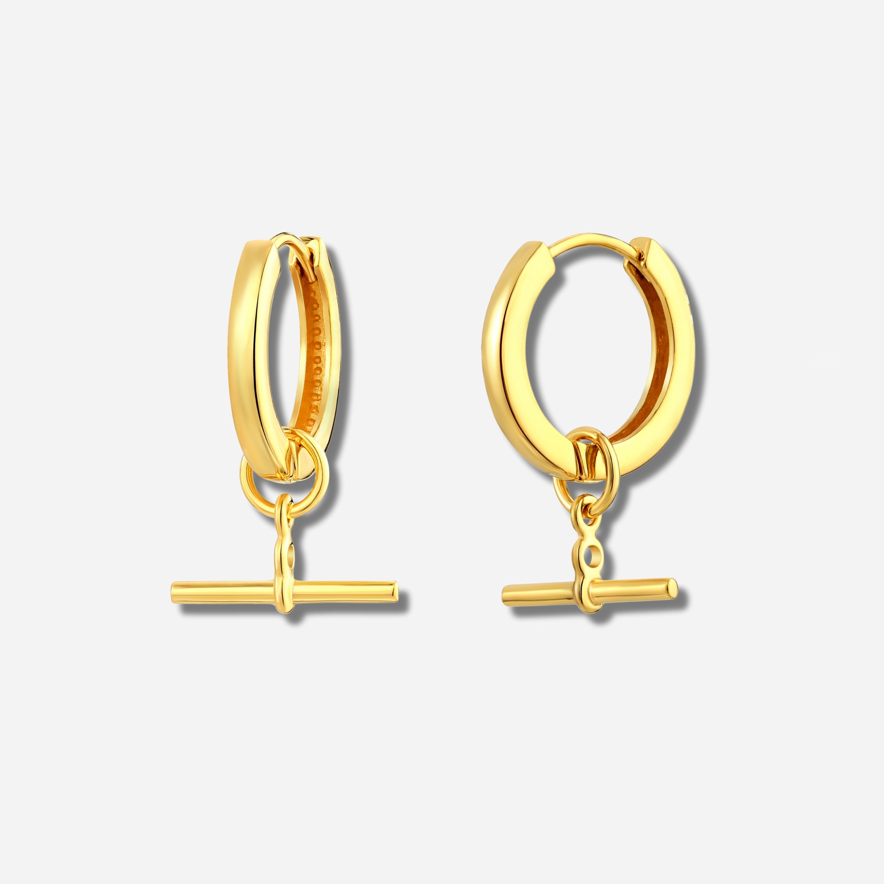 925 STERLING SILVER LIGHT WEIGHT DANGLED HUGGIE EARRINGS