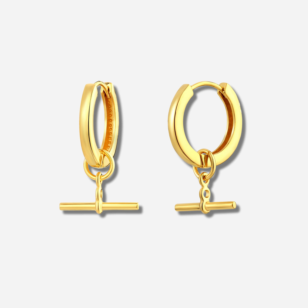 925 STERLING SILVER LIGHT WEIGHT DANGLED HUGGIE EARRINGS