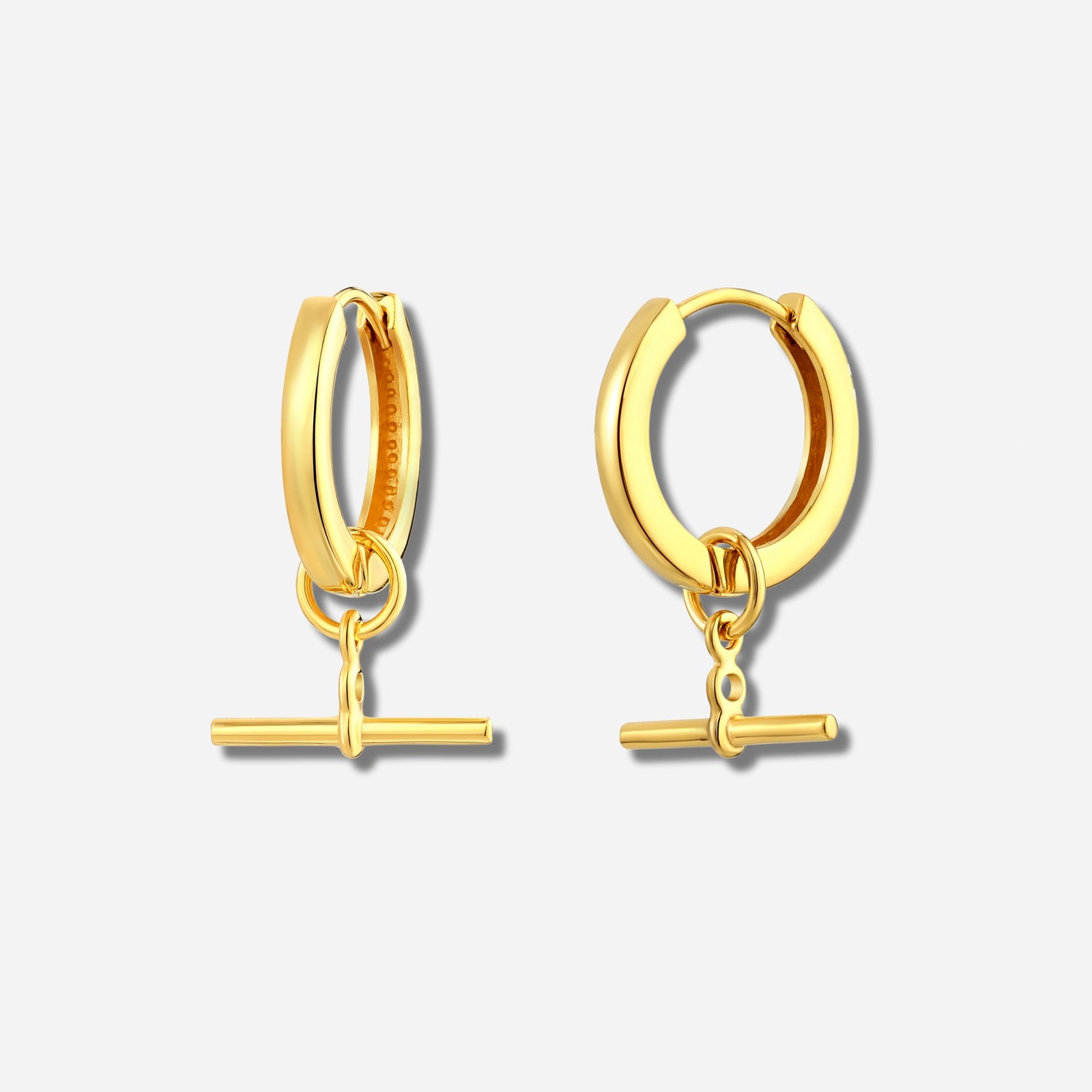 925 STERLING SILVER LIGHT WEIGHT DANGLED HUGGIE EARRINGS