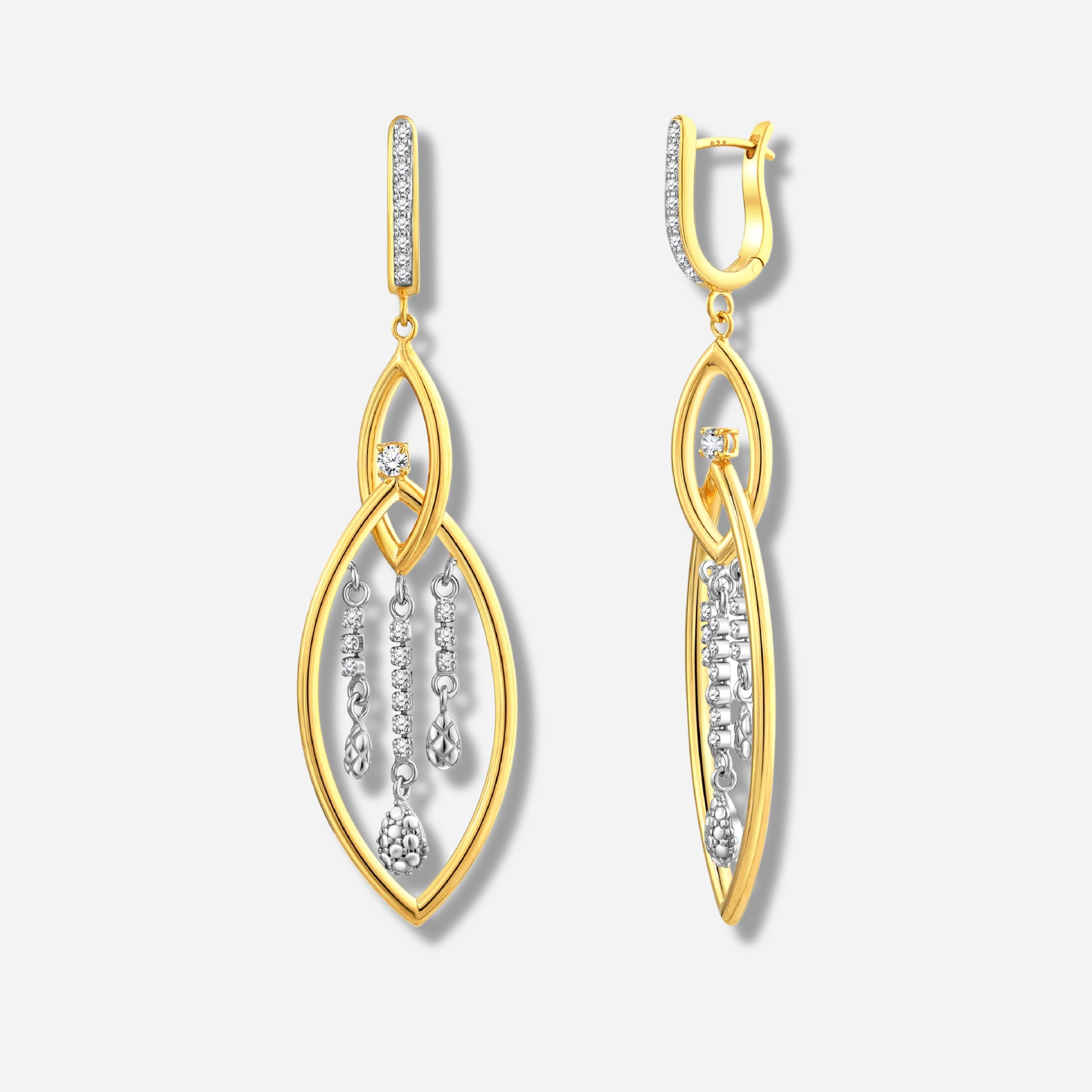 925 STERLING SILVER WATERFALL EARRINGS