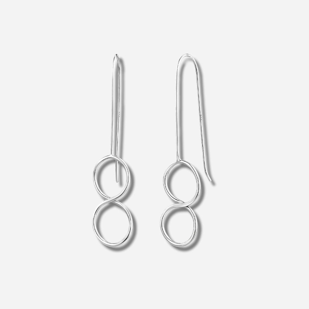 925 STERLNG SILVER 8-SHAPE EARRINGS