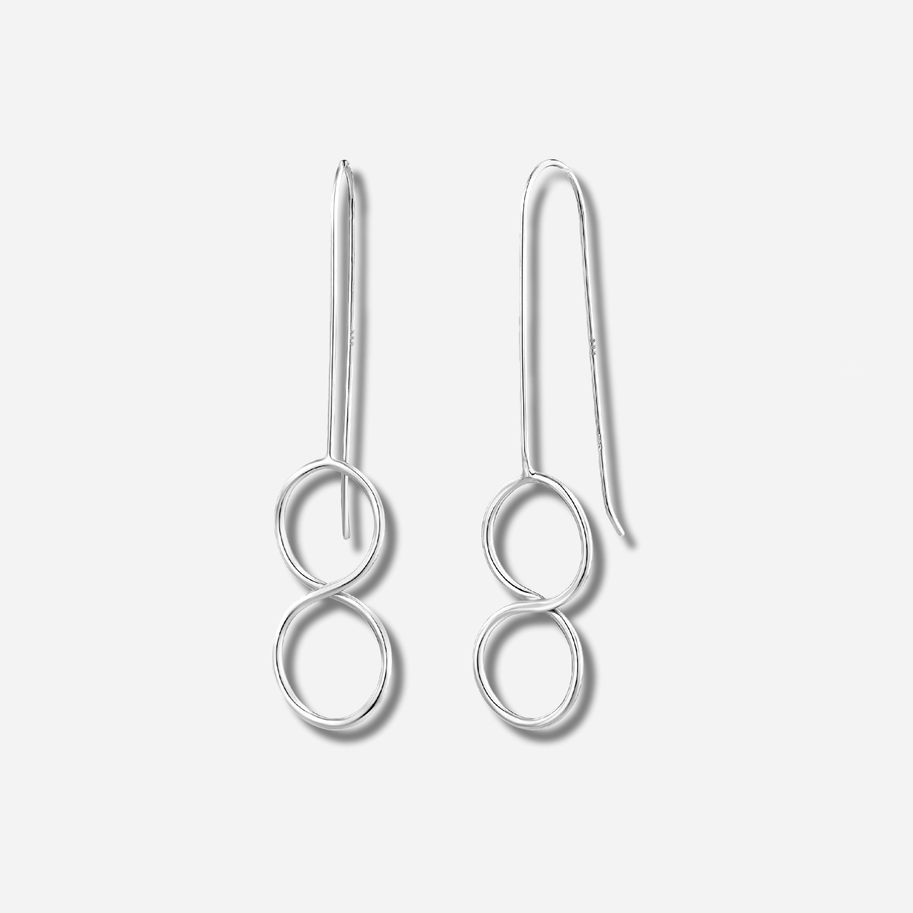 925 STERLNG SILVER 8-SHAPE EARRINGS