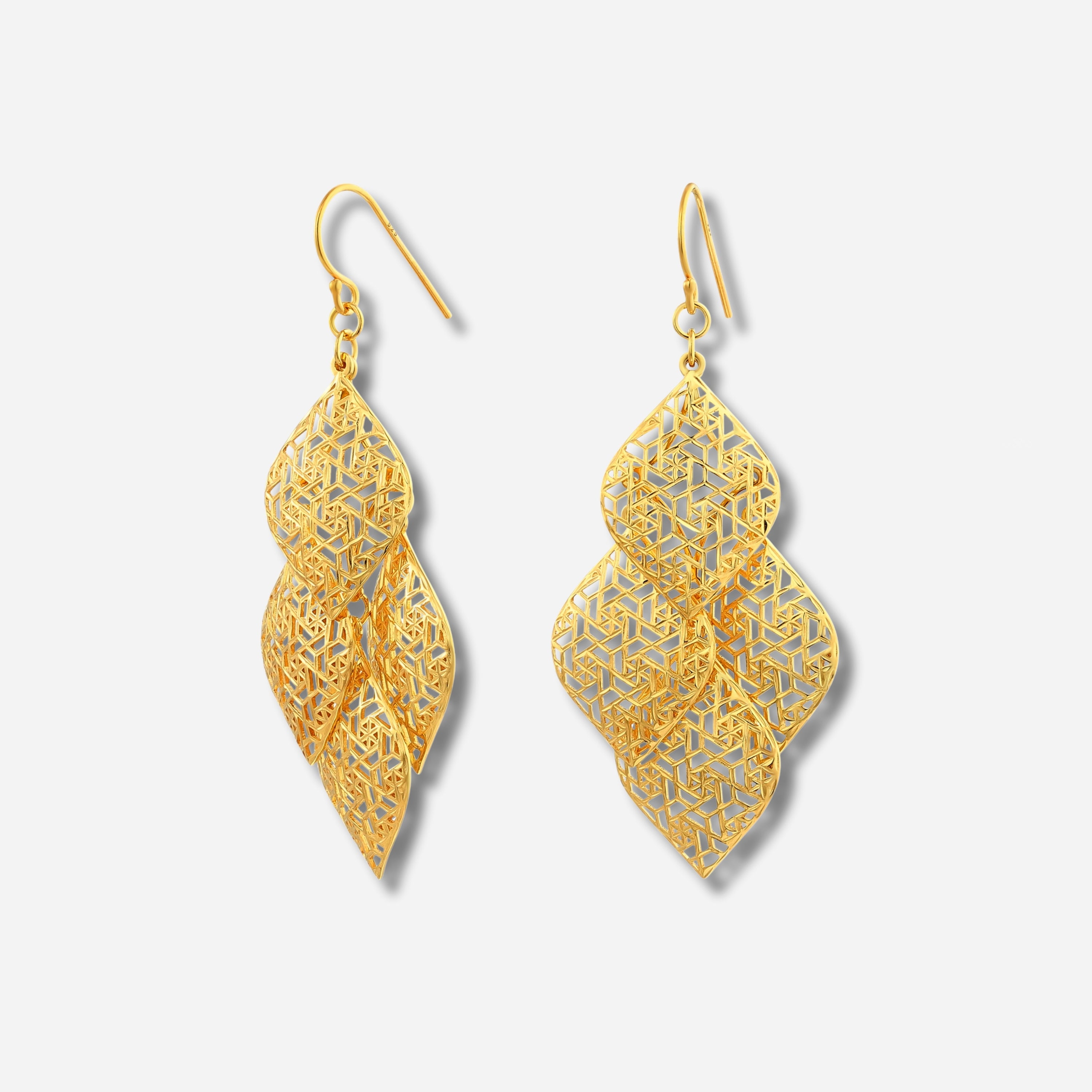 925 STERING SILVER FILIGREE CHANDELIER EARRINGS