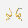 925 STERLING SILVER WITH 14K GOLD PLATED TWISTED SPIRAL EARRINGS
