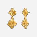 CRUMPLE STYLE ELECTROFORM EARRINGS 925 WITH 14K GOLD PLATED