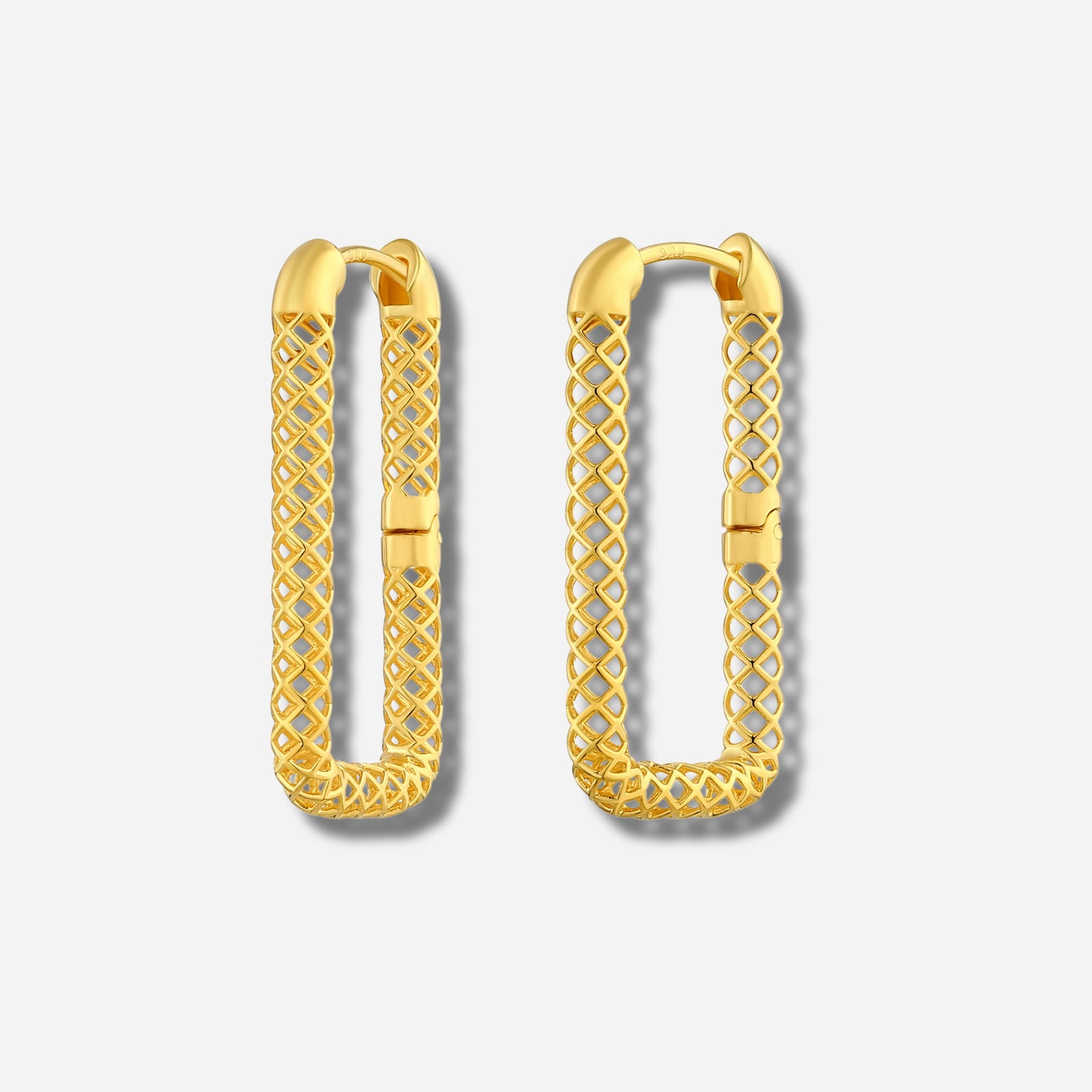 925 STERLING SILVER LE MESH EARRINGS