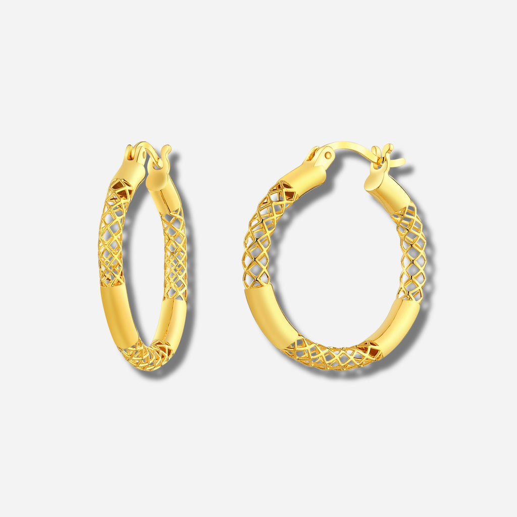 925 STERLING SILVER LE MESH EARRINGS