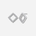 925 STERLING SILVER OPEN SQUARE EARRINGS