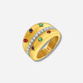 925 STERLING SILVER LE MESH RING WITH MULTICOLOR