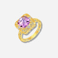 925 STERLING SILVER LE MESH RING WITH AMETHYST