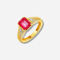 925 STERLING SILVER LE MESH RING WITH PINK TOPAZ