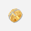 925 STERLING SILVER LE MESH RING WITH CUBIC ZIRCONIA