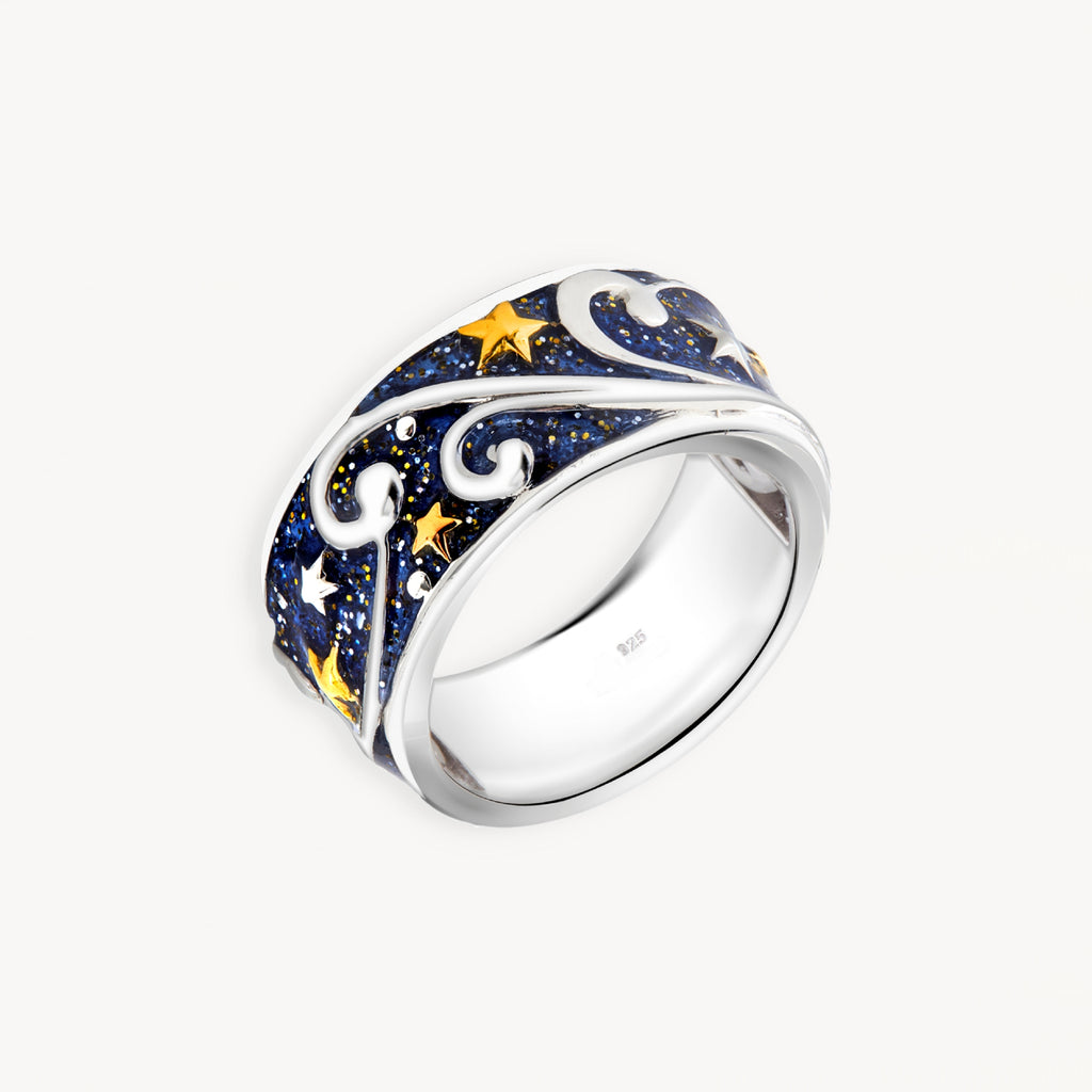 925 STERLING SILVER CELESTRIAL BAND RING
