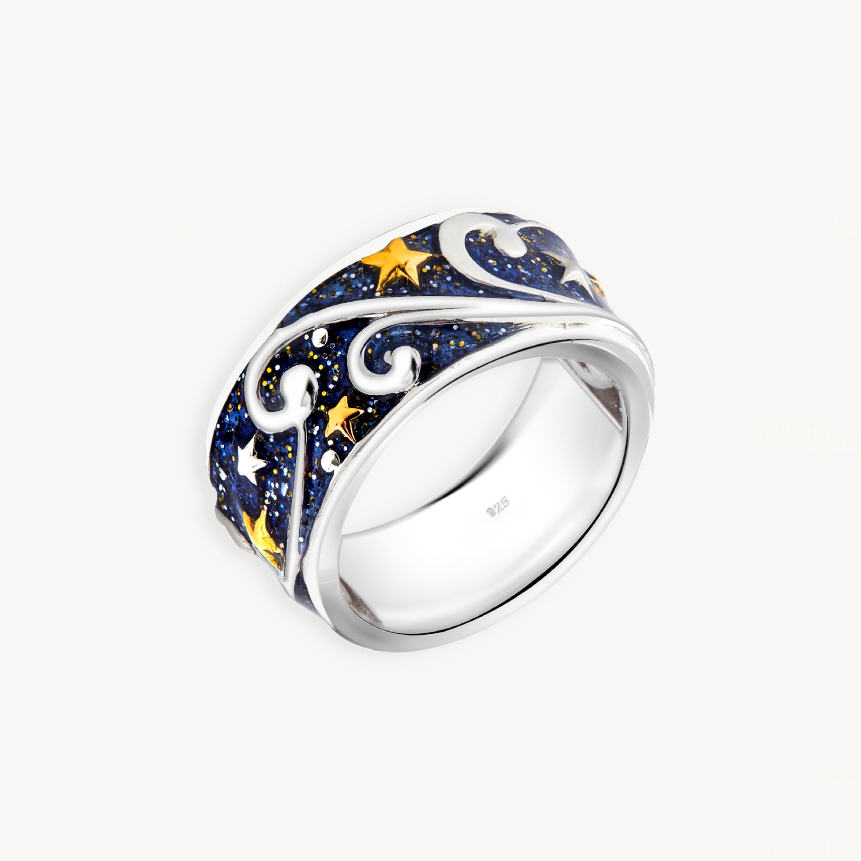 925 STERLING SILVER CELESTRIAL BAND RING