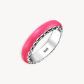 925 STERLING SILVER ENAMELED RING