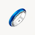 925 STERLING SILVER ENAMELED RING
