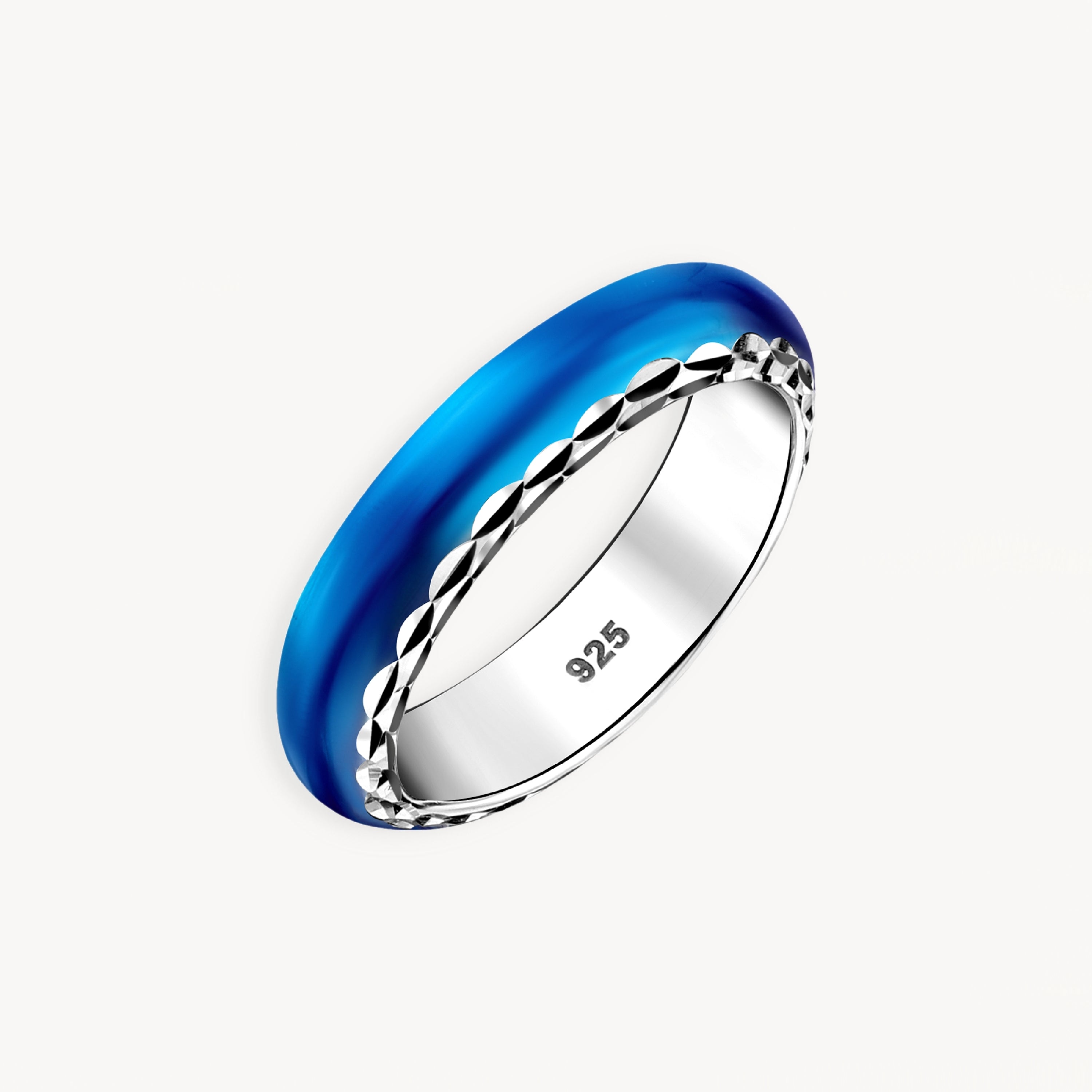 925 STERLING SILVER ENAMELED RING