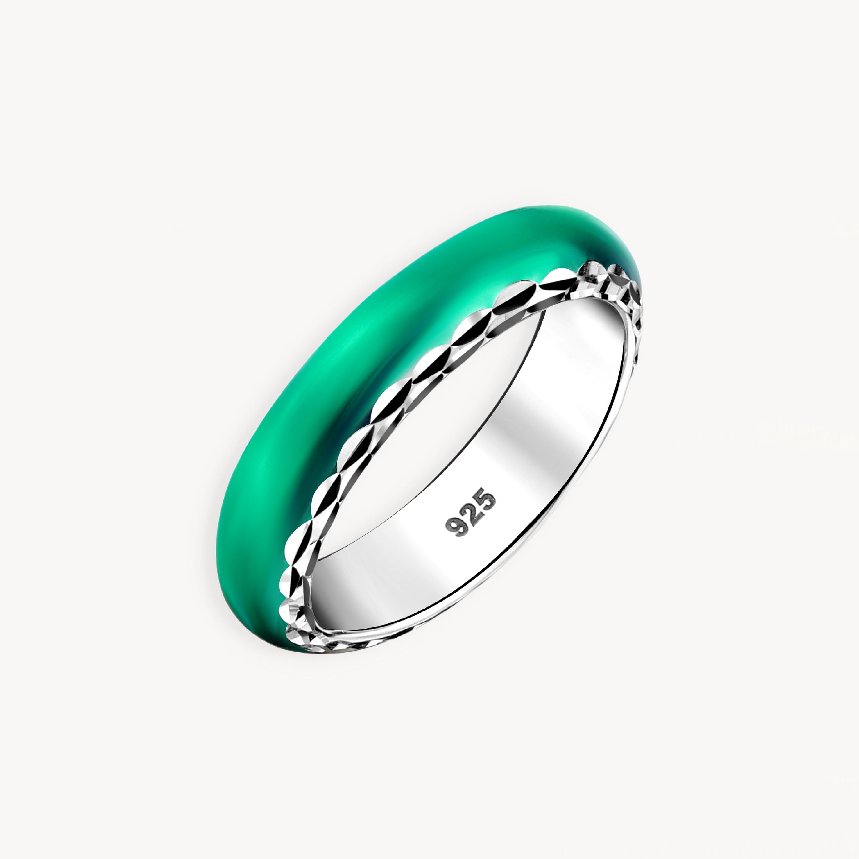 925 STERLING SILVER ENAMELED RING