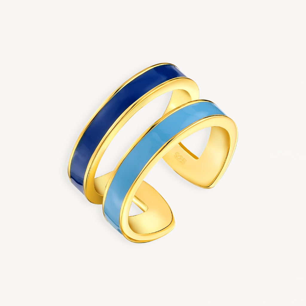 925 STERLING SILVER ENAMELED RING