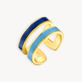 925 STERLING SILVER ENAMELED RING