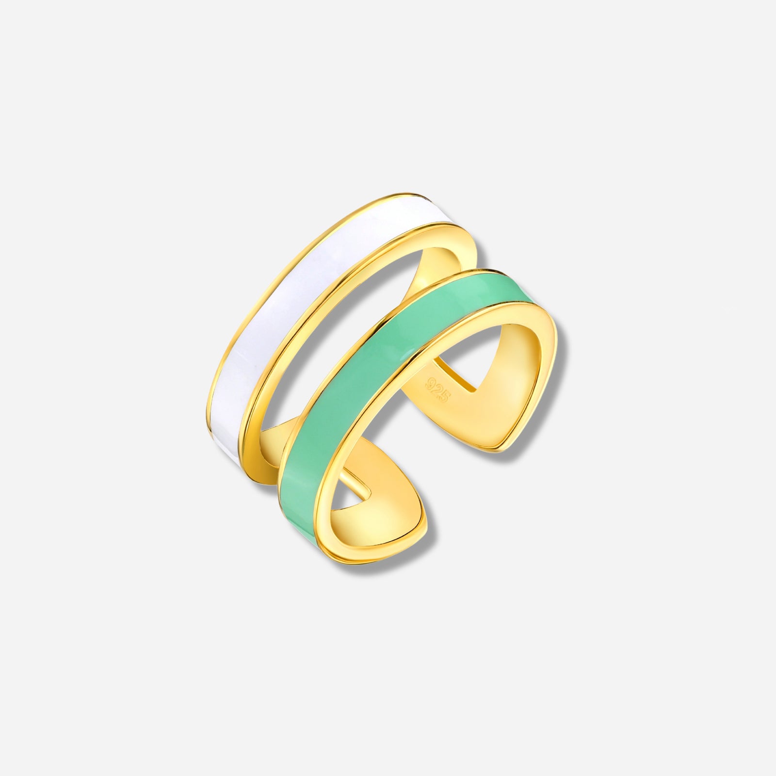 925 STERLING SILVER ENAMELED RING