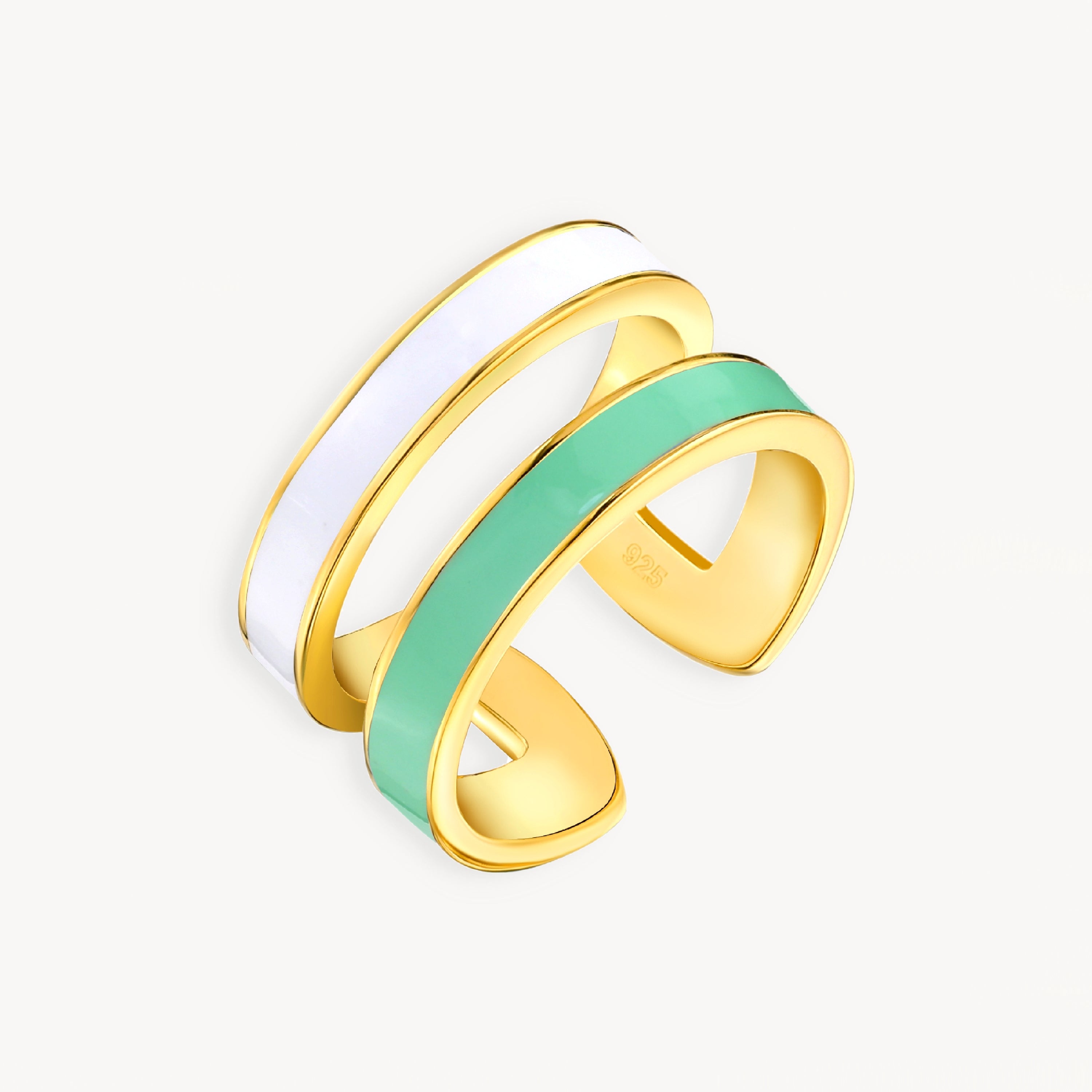 925 STERLING SILVER ENAMELED RING