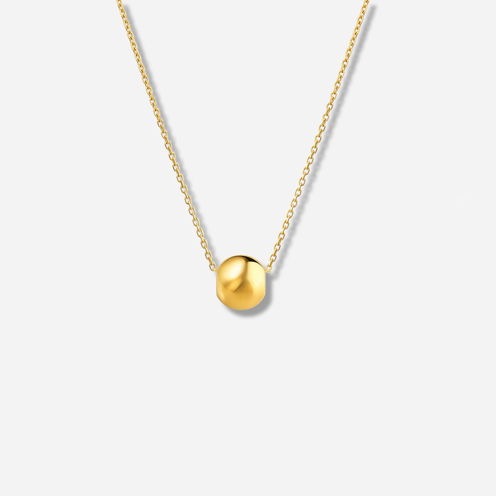 925 STERLING SILVER BALL BEAD CHAIN NECKLACE