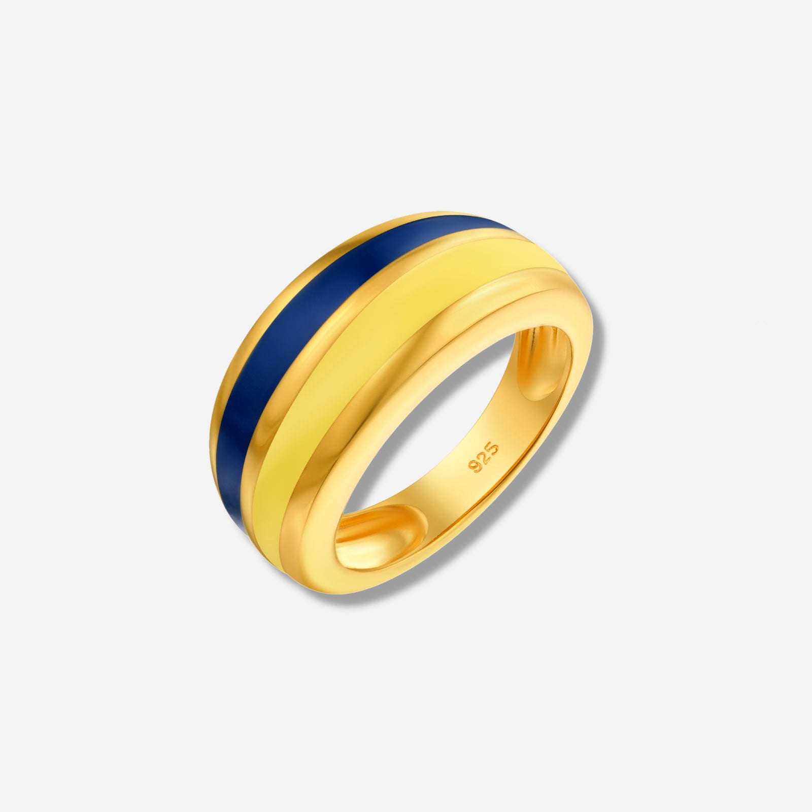 925 STERLING SILVER ENAMELED RING